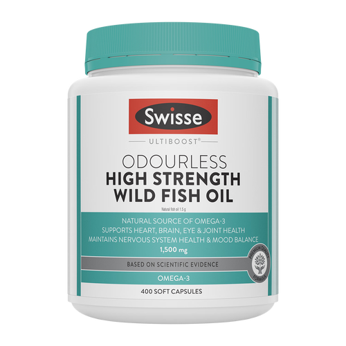 Swisse高濃度深海無腥魚油膠囊1500mg 心腦健康守護(hù)，每粒含足量Omega-3（DHA+EPA）